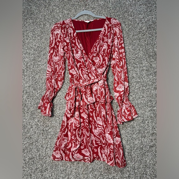 NWOT LC Lauren Conrad Peplum Waist Faux-Wrap Dress Size Small - Picture 4 of 8